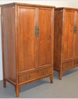 Pair of Antique Natural Finish Cabinets-1. Asian & Chinese Furniture, Art, Antiques, Vintage Home Décor for sale at FEA Home