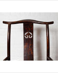 Pair of Chinese 1880s Official's Hat Chairs with Pierced Splats and Curving Arms-7. Asian & Chinese Furniture, Art, Antiques, Vintage Home Décor for sale at FEA Home