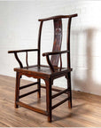 Pair of Chinese 1880s Official's Hat Chairs with Pierced Splats and Curving Arms-8. Asian & Chinese Furniture, Art, Antiques, Vintage Home Décor for sale at FEA Home