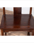 Pair of Chinese Elm Dark Patina Scholar's Ceremonial Chairs with Sinuous Splats-11. Asian & Chinese Furniture, Art, Antiques, Vintage Home Décor for sale at FEA Home