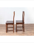 Pair of Chinese Elm Dark Patina Scholar's Ceremonial Chairs with Sinuous Splats-16. Asian & Chinese Furniture, Art, Antiques, Vintage Home Décor for sale at FEA Home