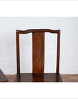 Pair of Chinese Elm Dark Patina Scholar's Ceremonial Chairs with Sinuous Splats-8. Asian & Chinese Furniture, Art, Antiques, Vintage Home Décor for sale at FEA Home