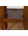 Pair of Chinese Late Qing Dynasty Tiered Lamp Tables with Carved Aprons-17. Asian & Chinese Furniture, Art, Antiques, Vintage Home Décor for sale at FEA Home