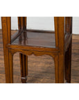 Pair of Chinese Late Qing Dynasty Tiered Lamp Tables with Carved Aprons-7. Asian & Chinese Furniture, Art, Antiques, Vintage Home Décor for sale at FEA Home