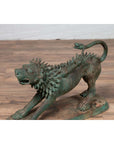 Pair of Contemporary Thai Cast Bronze Mythological Guardian Animal Sculptures-11. Asian & Chinese Furniture, Art, Antiques, Vintage Home Décor for sale at FEA Home