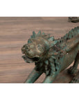 Pair of Contemporary Thai Cast Bronze Mythological Guardian Animal Sculptures-13. Asian & Chinese Furniture, Art, Antiques, Vintage Home Décor for sale at FEA Home