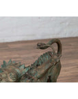 Pair of Contemporary Thai Cast Bronze Mythological Guardian Animal Sculptures-14. Asian & Chinese Furniture, Art, Antiques, Vintage Home Décor for sale at FEA Home