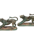 Pair of Contemporary Thai Cast Bronze Mythological Guardian Animal Sculptures-1. Asian & Chinese Furniture, Art, Antiques, Vintage Home Décor for sale at FEA Home