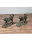 Pair of Contemporary Thai Cast Bronze Mythological Guardian Animal Sculptures-5. Asian & Chinese Furniture, Art, Antiques, Vintage Home Décor for sale at FEA Home