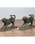Pair of Contemporary Thai Cast Bronze Mythological Guardian Animal Sculptures-6. Asian & Chinese Furniture, Art, Antiques, Vintage Home Décor for sale at FEA Home