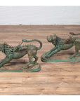 Pair of Contemporary Thai Cast Bronze Mythological Guardian Animal Sculptures-2. Asian & Chinese Furniture, Art, Antiques, Vintage Home Décor for sale at FEA Home