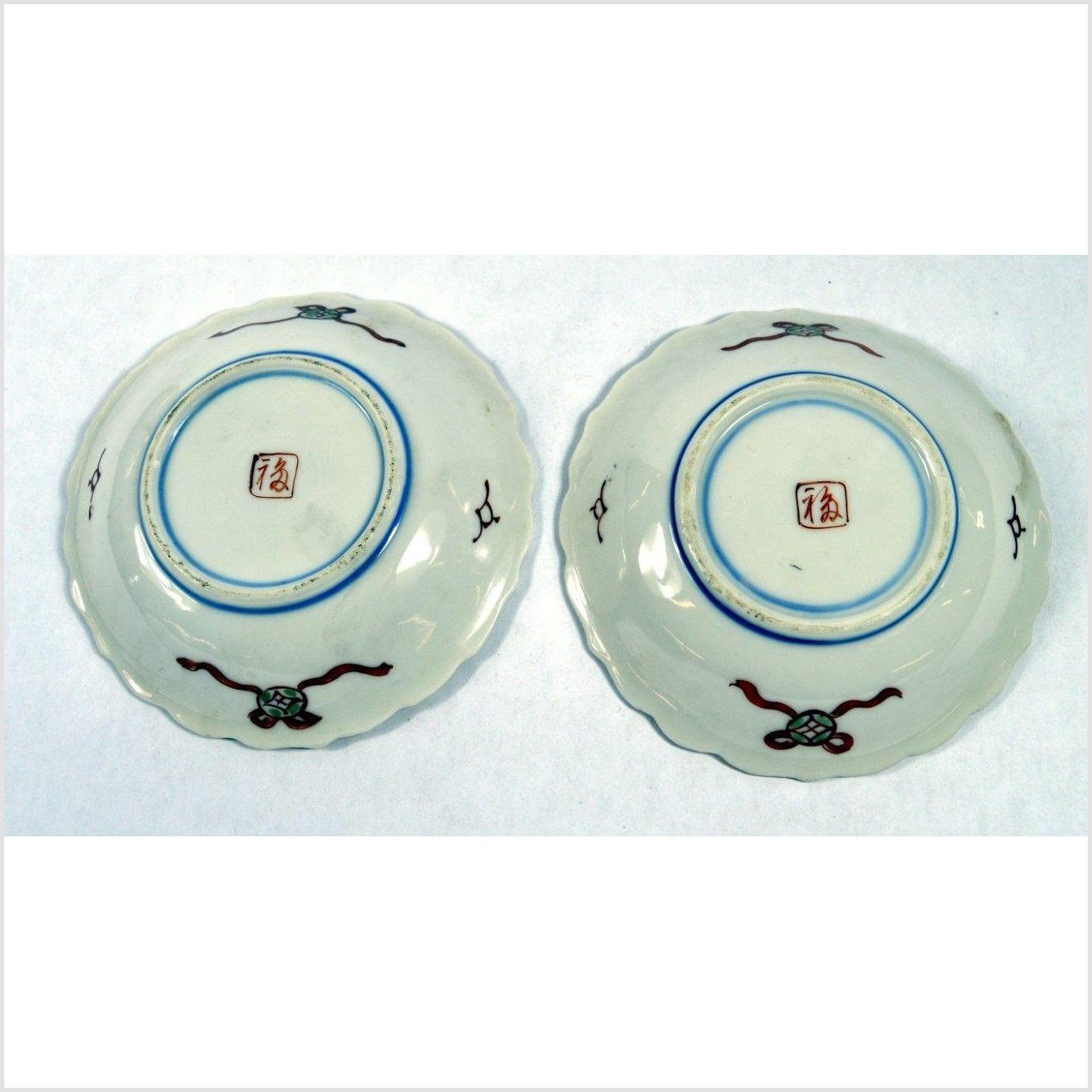 Pair of Japanese Imari Plates-7. Asian & Chinese Furniture, Art, Antiques, Vintage Home Décor for sale at FEA Home