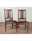 Pair of Mid-century Wooden Vintage Indonesian Side Chairs with Pierced Splats-3. Asian & Chinese Furniture, Art, Antiques, Vintage Home Décor for sale at FEA Home