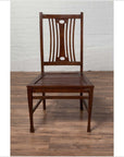 Pair of Mid-century Wooden Vintage Indonesian Side Chairs with Pierced Splats-5. Asian & Chinese Furniture, Art, Antiques, Vintage Home Décor for sale at FEA Home