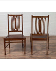 Pair of Mid-century Wooden Vintage Indonesian Side Chairs with Pierced Splats-9. Asian & Chinese Furniture, Art, Antiques, Vintage Home Décor for sale at FEA Home