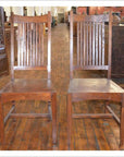 Pair of Teak Armless Chairs-4. Asian & Chinese Furniture, Art, Antiques, Vintage Home Décor for sale at FEA Home