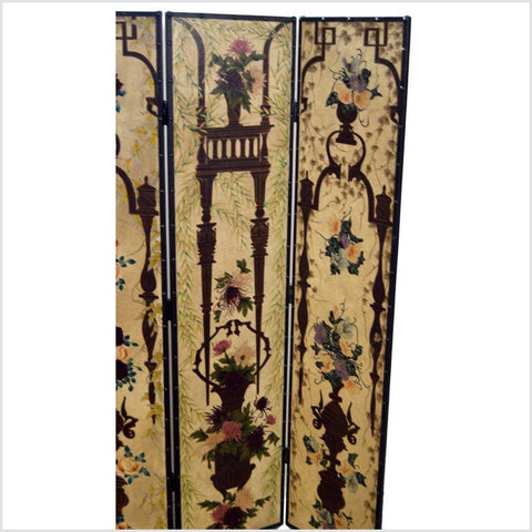4- Panel Victorian Era Inspired Screen-YN2834-2. Asian & Chinese Furniture, Art, Antiques, Vintage Home Décor for sale at FEA Home