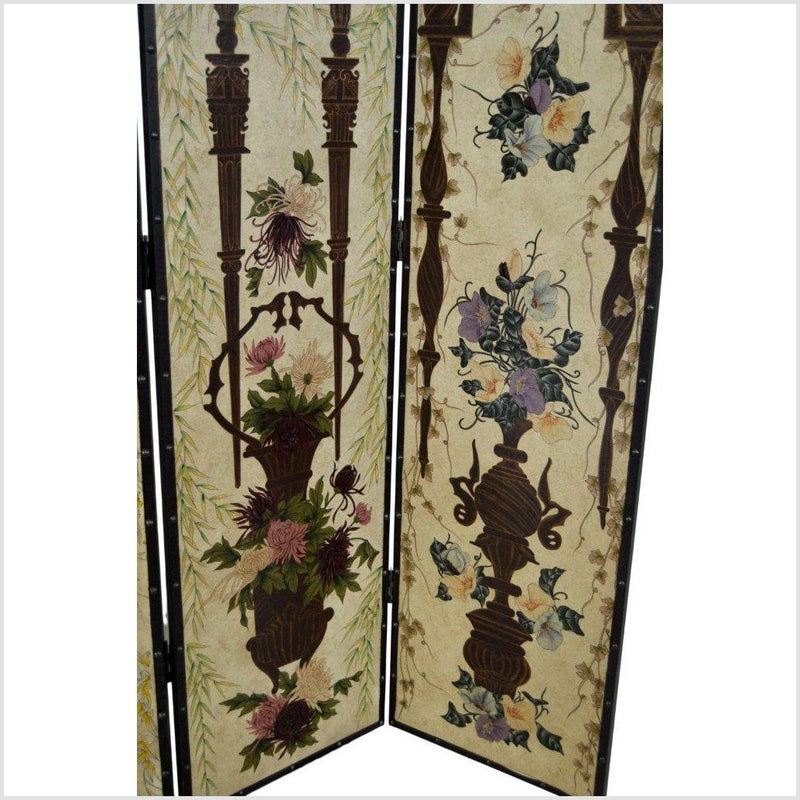 4- Panel Victorian Era Inspired Screen-YN2834-4. Asian & Chinese Furniture, Art, Antiques, Vintage Home Décor for sale at FEA Home