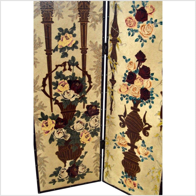 4- Panel Victorian Era Inspired Screen-YN2834-5. Asian & Chinese Furniture, Art, Antiques, Vintage Home Décor for sale at FEA Home