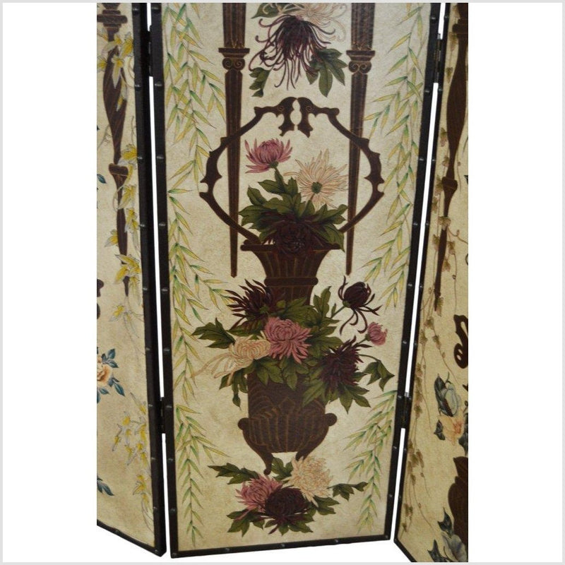 4- Panel Victorian Era Inspired Screen-YN2834-7. Asian & Chinese Furniture, Art, Antiques, Vintage Home Décor for sale at FEA Home