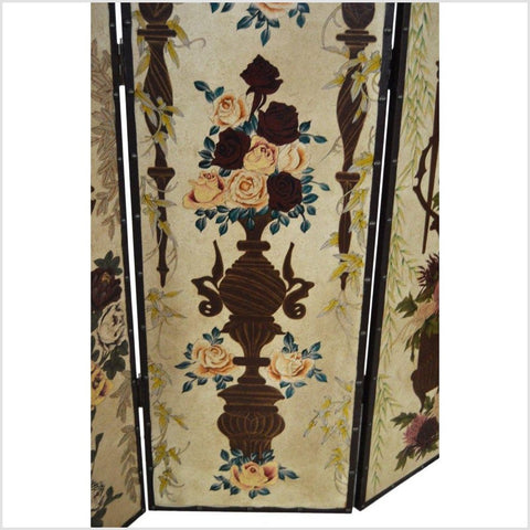 4- Panel Victorian Era Inspired Screen-YN2834-8. Asian & Chinese Furniture, Art, Antiques, Vintage Home Décor for sale at FEA Home