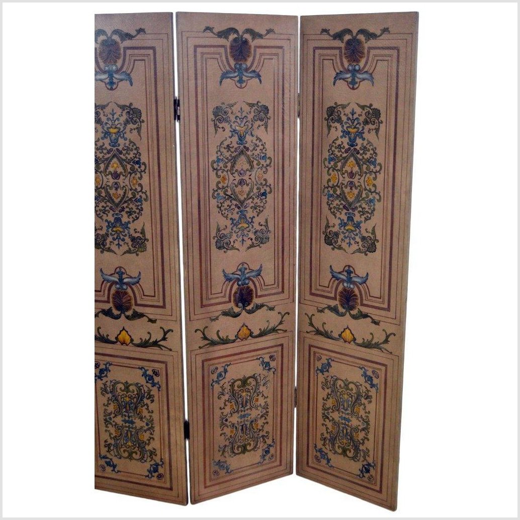 4-Panel Victorian Style Designed Screen-YN2836-2. Asian & Chinese Furniture, Art, Antiques, Vintage Home Décor for sale at FEA Home