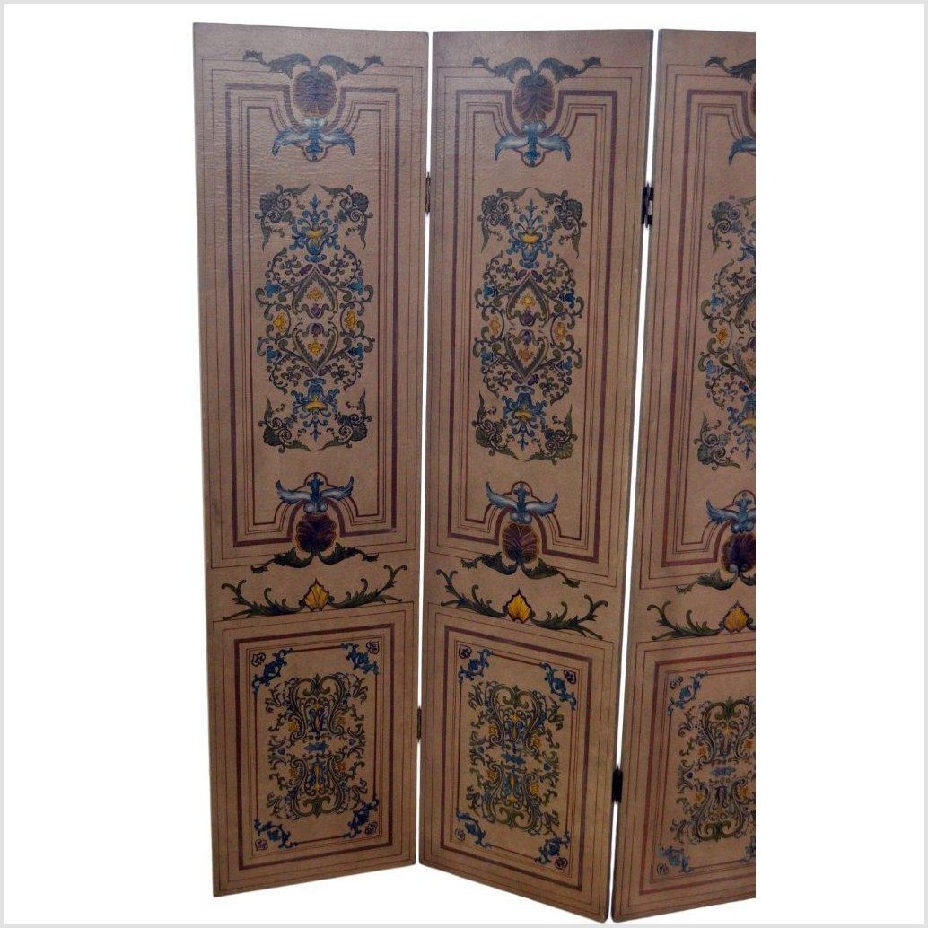 4-Panel Victorian Style Designed Screen-YN2836-3. Asian & Chinese Furniture, Art, Antiques, Vintage Home Décor for sale at FEA Home