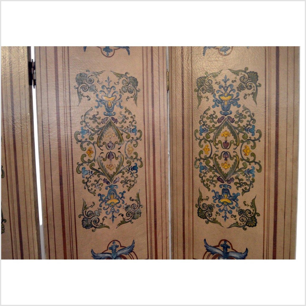 4-Panel Victorian Style Designed Screen-YN2836-4. Asian & Chinese Furniture, Art, Antiques, Vintage Home Décor for sale at FEA Home