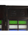 4-Panel Multi-Color Stained Glass and Carved Bottom Panels-5. Asian & Chinese Furniture, Art, Antiques, Vintage Home Décor for sale at FEA Home