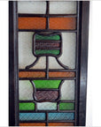 4-Panel Multi-Color Stained Glass and Carved Bottom Panels-7. Asian & Chinese Furniture, Art, Antiques, Vintage Home Décor for sale at FEA Home