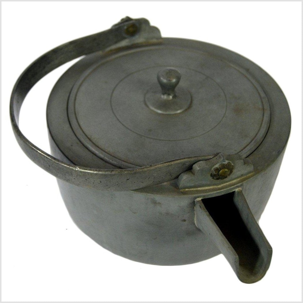 Pewter Meiji Teapot-3. Asian & Chinese Furniture, Art, Antiques, Vintage Home Décor for sale at FEA Home