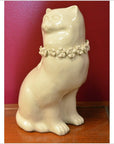 Porcelain Standing Cat with Head to Side-2. Asian & Chinese Furniture, Art, Antiques, Vintage Home Décor for sale at FEA Home
