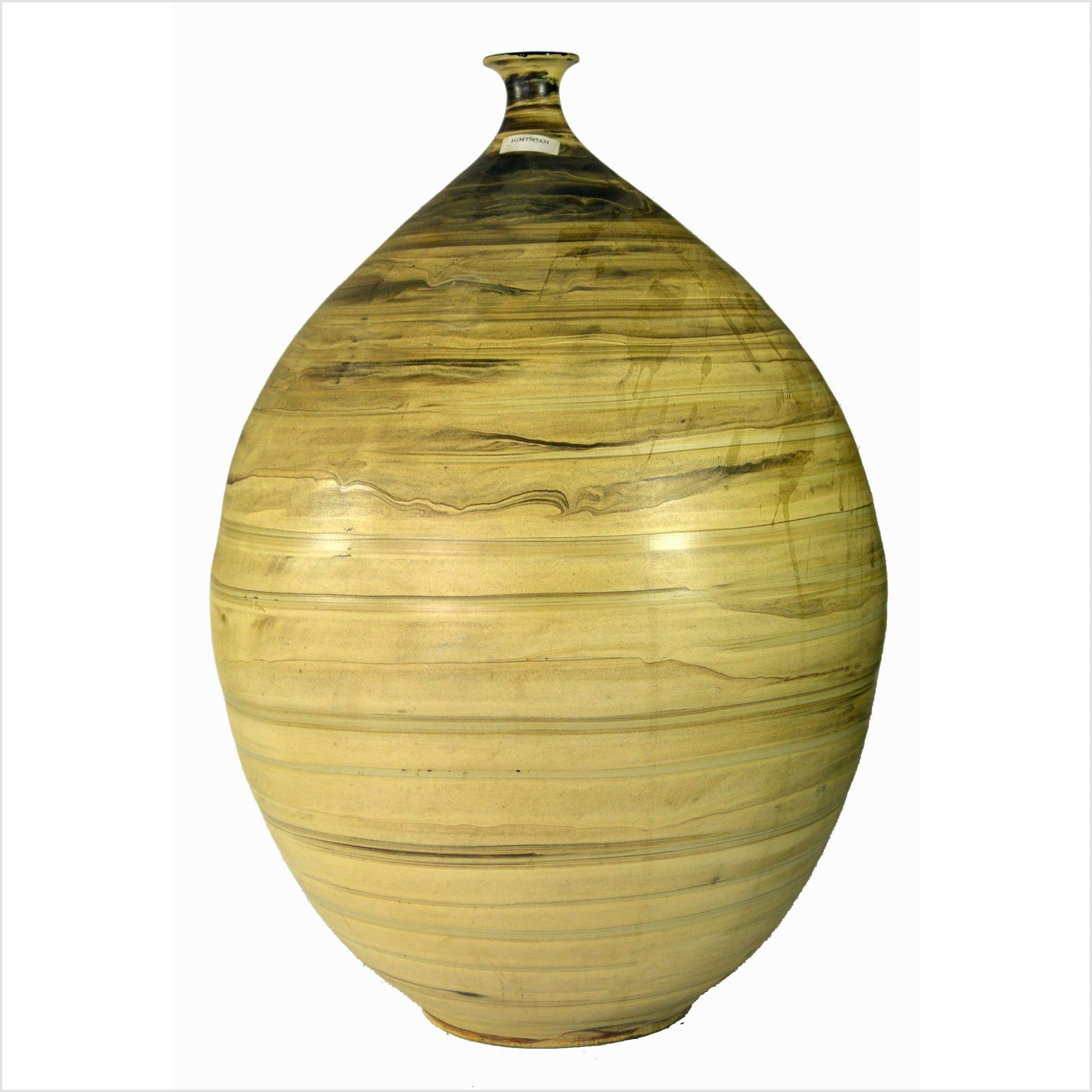 Prem Artisan Large Ceramic Vase-3. Asian & Chinese Furniture, Art, Antiques, Vintage Home Décor for sale at FEA Home