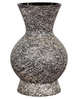 Prem Collection Artisan Made Black and White Vase with Dripping Décor-1. Asian & Chinese Furniture, Art, Antiques, Vintage Home Décor for sale at FEA Home