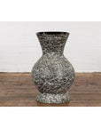 Prem Collection Artisan Made Black and White Vase with Dripping Décor-4. Asian & Chinese Furniture, Art, Antiques, Vintage Home Décor for sale at FEA Home