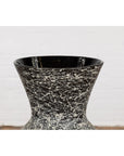 Prem Collection Artisan Made Black and White Vase with Dripping Décor-5. Asian & Chinese Furniture, Art, Antiques, Vintage Home Décor for sale at FEA Home