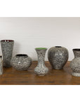 Prem Collection Artisan Made Black and White Vase with Dripping Décor-8. Asian & Chinese Furniture, Art, Antiques, Vintage Home Décor for sale at FEA Home