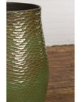 Prem Collection Handcrafted Green Planter with Textured Honeycomb Style-10. Asian & Chinese Furniture, Art, Antiques, Vintage Home Décor for sale at FEA Home