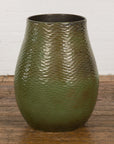 Prem Collection Handcrafted Green Planter with Textured Honeycomb Style-12. Asian & Chinese Furniture, Art, Antiques, Vintage Home Décor for sale at FEA Home