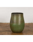Prem Collection Handcrafted Green Planter with Textured Honeycomb Style-2. Asian & Chinese Furniture, Art, Antiques, Vintage Home Décor for sale at FEA Home