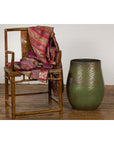 Prem Collection Handcrafted Green Planter with Textured Honeycomb Style-4. Asian & Chinese Furniture, Art, Antiques, Vintage Home Décor for sale at FEA Home