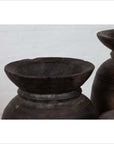 Primitive Nepalese Rustic Wooden Ghee Pots- Sold in Sets of Three, Five or Seven-11. Asian & Chinese Furniture, Art, Antiques, Vintage Home Décor for sale at FEA Home
