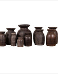 Primitive Nepalese Rustic Wooden Ghee Pots- Sold in Sets of Three, Five or Seven-1. Asian & Chinese Furniture, Art, Antiques, Vintage Home Décor for sale at FEA Home