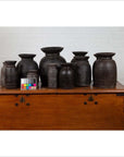 Primitive Nepalese Rustic Wooden Ghee Pots- Sold in Sets of Three, Five or Seven-3. Asian & Chinese Furniture, Art, Antiques, Vintage Home Décor for sale at FEA Home