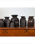 Primitive Nepalese Rustic Wooden Ghee Pots- Sold in Sets of Three, Five or Seven-5. Asian & Chinese Furniture, Art, Antiques, Vintage Home Décor for sale at FEA Home