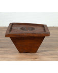 Primitive Wood Indonesian Brown Mortar Planter from the Early 20th Century-4. Asian & Chinese Furniture, Art, Antiques, Vintage Home Décor for sale at FEA Home