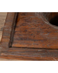 Primitive Wood Indonesian Brown Mortar Planter from the Early 20th Century-6. Asian & Chinese Furniture, Art, Antiques, Vintage Home Décor for sale at FEA Home