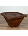 Primitive Wood Indonesian Brown Mortar Planter from the Early 20th Century-9. Asian & Chinese Furniture, Art, Antiques, Vintage Home Décor for sale at FEA Home