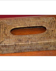 Rattan Tissue Box-1. Asian & Chinese Furniture, Art, Antiques, Vintage Home Décor for sale at FEA Home