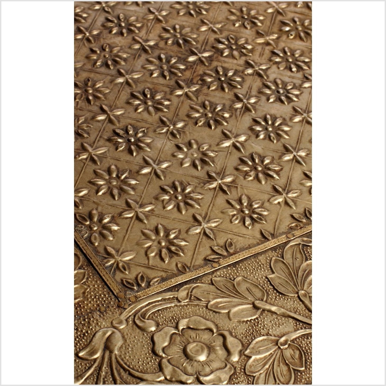 Rectangular Hammered Silver Table-3. Asian & Chinese Furniture, Art, Antiques, Vintage Home Décor for sale at FEA Home